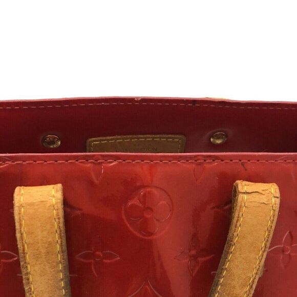 LOUIS VUITTON Reade PM M91088 Rouge Monogram Vernis MI1011 Handbag - Picture 11 of 14